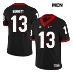 Men's Georgia Bulldogs NCAA #13 Stetson Bennett Nike Stitched Black Legend Authentic College Football Jersey HIG4754IG